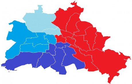 Mapa Sektorov Štátov Berlína